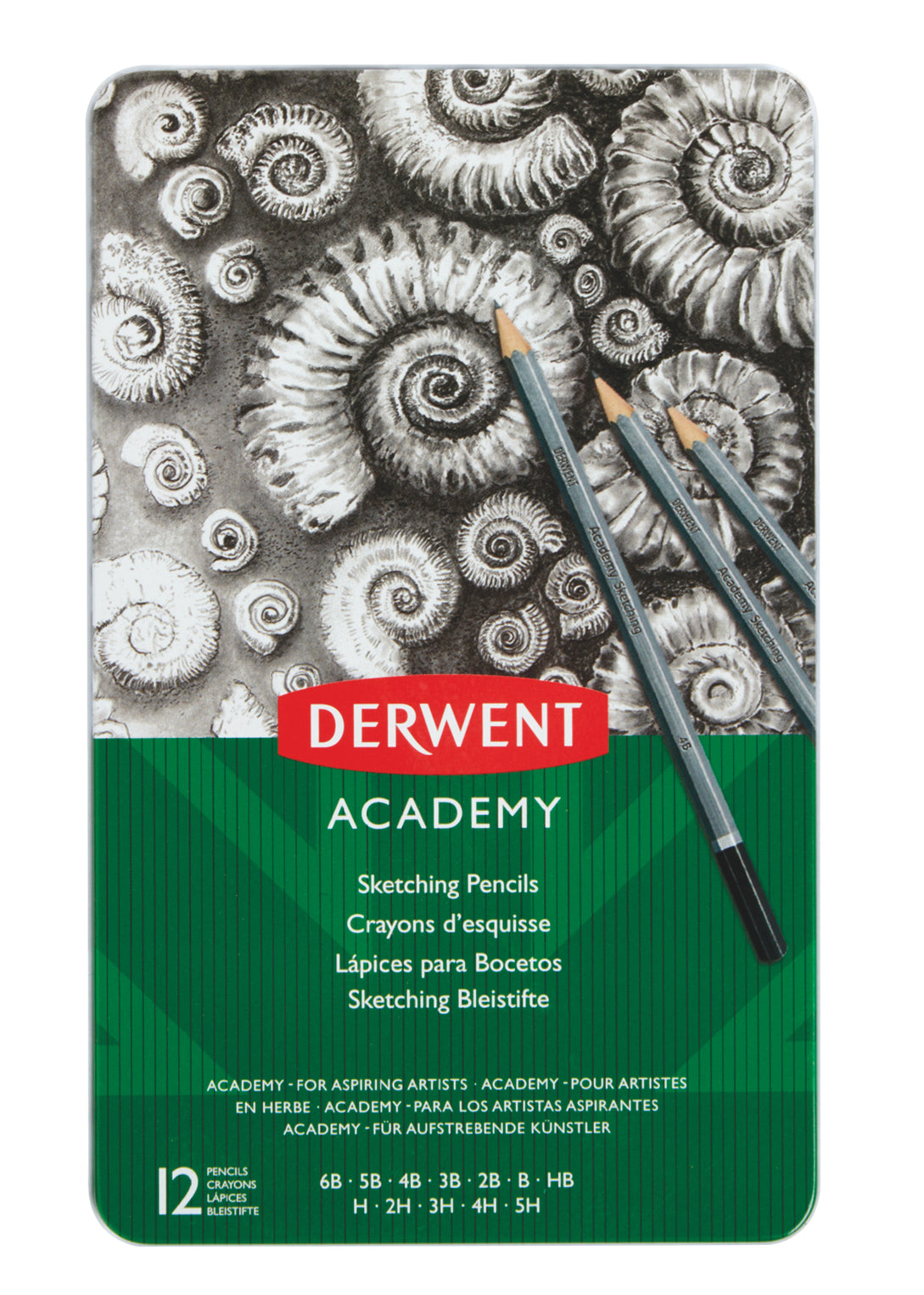 SET 12 BUC CREIOANE GRAFIT 6B-5H CUTIE METAL DERWENT ACADEMY SET 12 BUC CREIOANE GRAFIT 6B-5H CUTIE METAL DERWENT ACADEMY